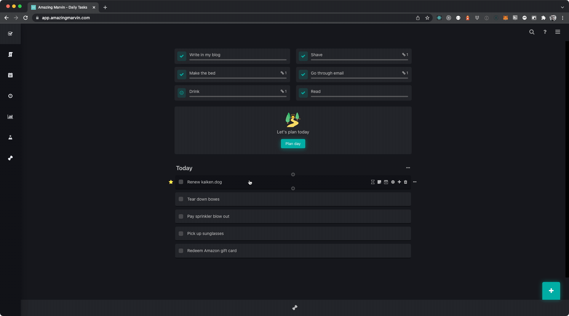 Animated image of user viewing a list hovering over a list item and the list item displaying a plus above and below in the ui